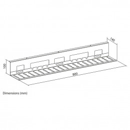 ACT Under desk cable management tray 80cm Black