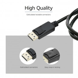 ACT DisplayPort 1.4 cable 8K 0,5m Black