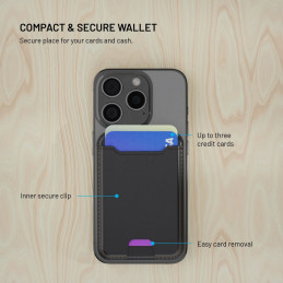 FIXED MagWallet nyomkövetős pénztárca Apple Find My támogatással, fekete