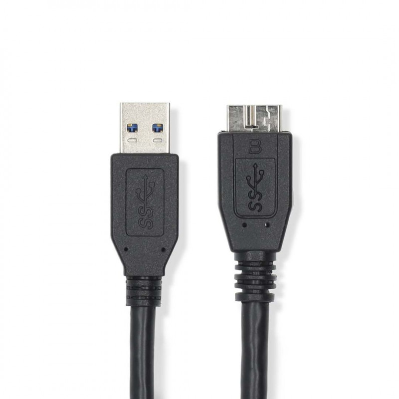 Nedis USB-A Male to USB Micro-B Male cable 0,5m Black