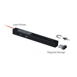A4-Tech LP15 Wireless Presenter Red Laser Black