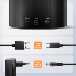 AXAGON ADSA-SC USB-C 5Gbps Docking and Cloning Station Black