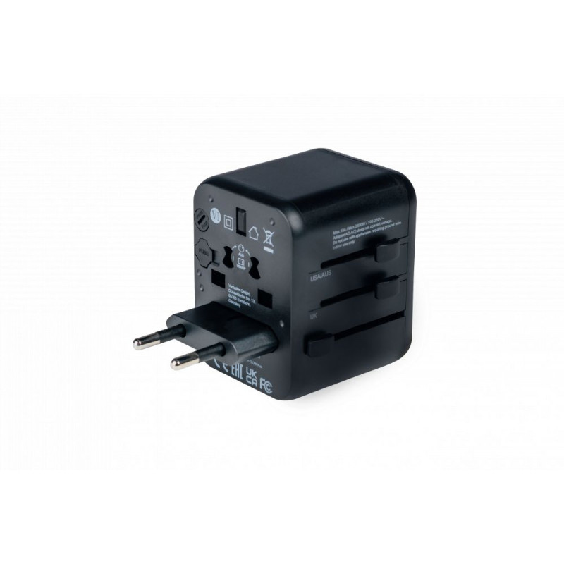 Verbatim Universal Travel Adapter UTA-01 Plug with 2 x USB-A ports