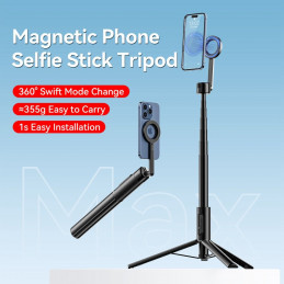 Ulanzi Magnetic Selfie Stick Max állvány, 164 cm selfie állvány, Magsafe telefon adapter, bluetooth