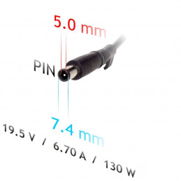 Akyga AK-ND-57 19,5V / 6,7A 130W 7,4x5mm Dell hálózati notebook töltő