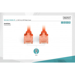 Digitus CAT6 U-UTP Patch Cable 0,25m Red