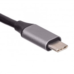 Akyga AK-AD-66 HUB USB Type-C to 3x USB 3.0 Network Card 10/100/1000 15cm