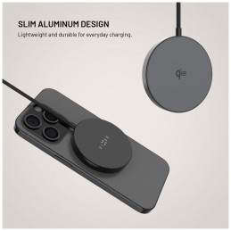 FIXED MagPad Slim Qi2 MagSafe Wireless töltő fekete