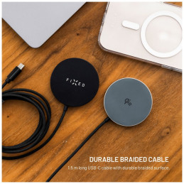 FIXED MagPad Slim Qi2 MagSafe Wireless töltő fekete