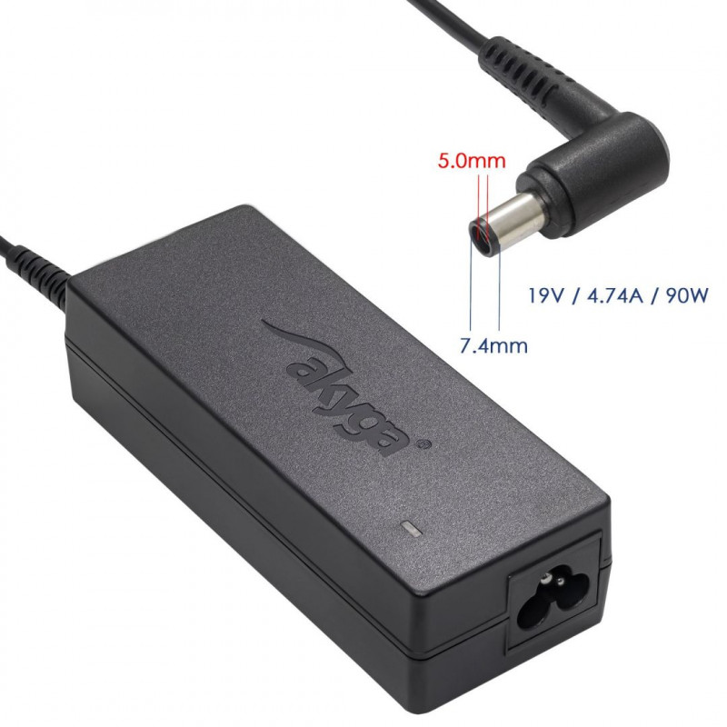 Akyga AK-ND-04 19V / 4,74A 90W 7,4x5mm HP hálózati notebook töltő