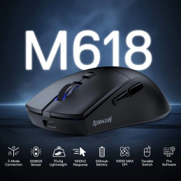Redragon M618 Lite Wireless Bluetooth Mouse Black