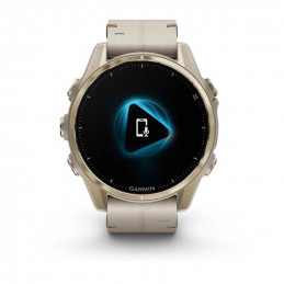 Garmin fenix 8 43mm AMOLED Sapphire, Soft Gold with Limestone Leather Band