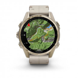 Garmin fenix 8 43mm AMOLED Sapphire, Soft Gold with Limestone Leather Band