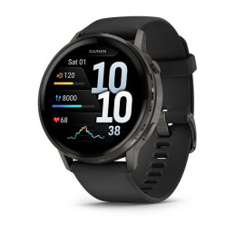 Garmin Venu 4 45mm Slate with Black Silicone Band