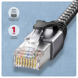 AXAGON ADE-AM30 USB-A Gigabit Ethernet adapter with integrated CAT6 RJ-45 network cable 3m Black