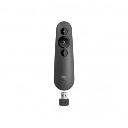 Logitech R500s Laser Presentation Remote Wireless Presenter Red Laser Graphite