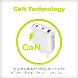 Mobile Origin GaN 40W Wall Charger MO13, 1 USB-A + 2 USB-C