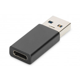 Digitus USB Type-C male/famale adapter Black