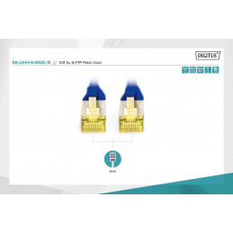 Digitus CAT6A S-FTP Patch Cable 0,25m Blue