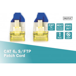 Digitus CAT6A S-FTP Patch Cable 0,25m Blue
