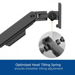ACT AC8341 Single Monitor Arm and Laptop Arm Office Premium with Gas Spring Pole Mounted
