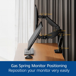 ACT AC8342 Dual Monitor Arm Office Premium with Gas Spring