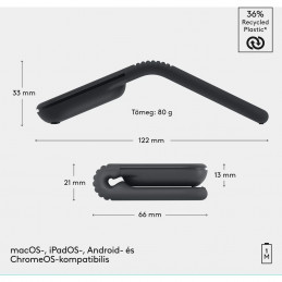 Logitech Mobi Fold Wireless Bluetooth Mouse Graphite