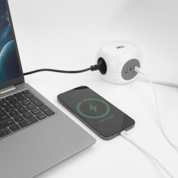 ACT Power Strip Cube E Socket Hálózati Elosztó 3DIN 1,5m White