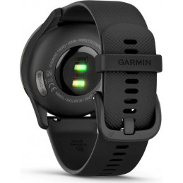 Garmin Vivomove Trend Slate Stainless Steel Bezel with Black Case and Silicone Band