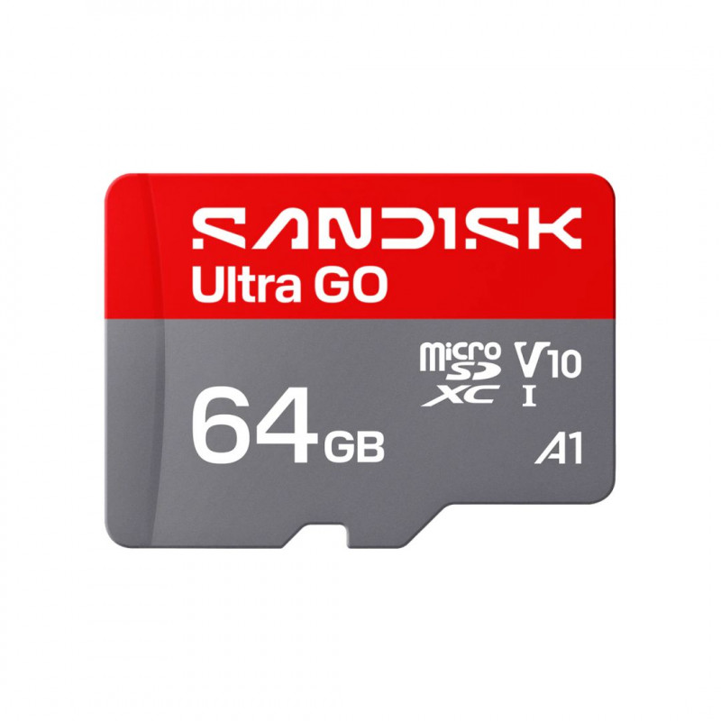 Sandisk 64GB microSDXC Ultra GO UHS-I V10 A1 adapter nélkül