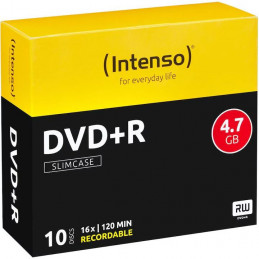 Intenso DVD+R 4,7Gb 16x Slim Case 10db/csomag (10-es címke)