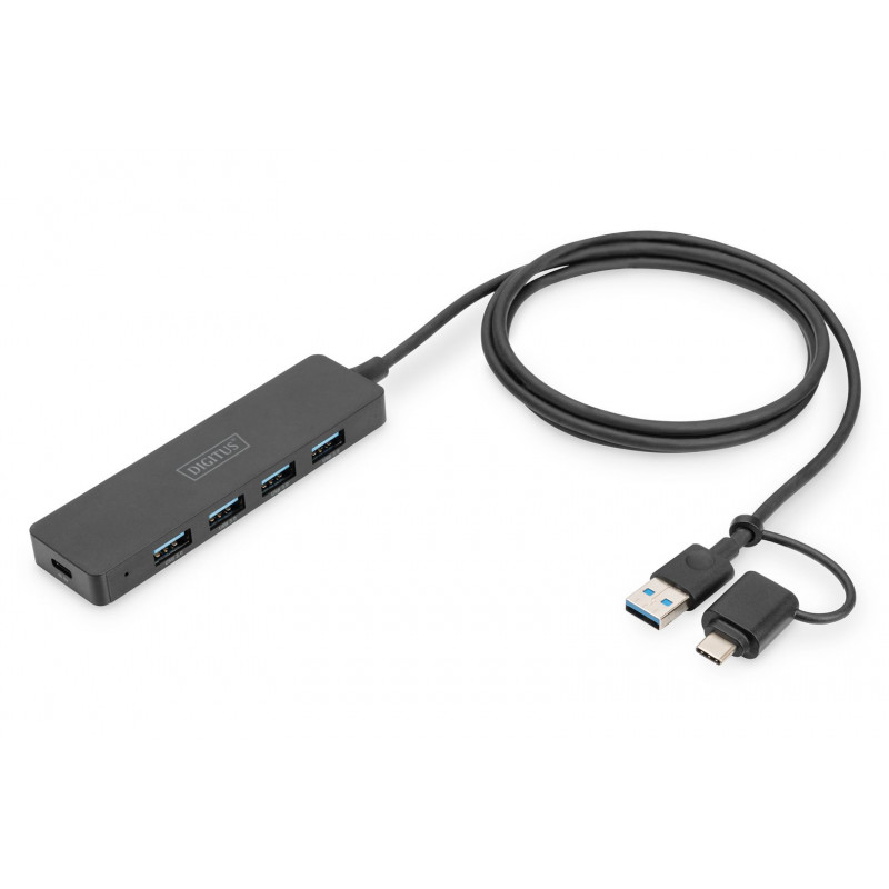 Digitus DA-70236 4-Port USB 3.0 Black