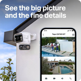 TP-Link Tapo C675D Solar-Powered Dual-Lens Pan/Tilt Security Camera Kit