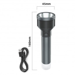 Platinet Torch FlashLight Aluminium 3W Grey