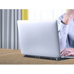 Gembird A-CM-COMB10-01 USB Type-C 10-in-1 Multi-Port Adapter Space Grey