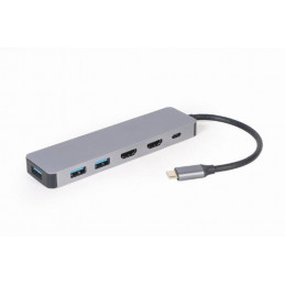 Gembird A-CM-COMBO3-03 USB Type-C 3-in-1 Multi-Port Adapter