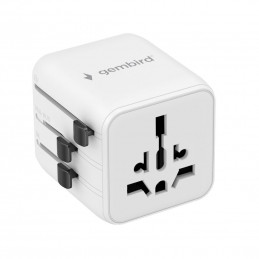 Gembird Universal travel power adapter White