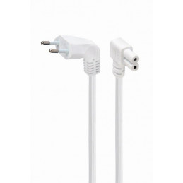 Gembird PC-184L Power cord (C7) with angled connectors 2,5m White