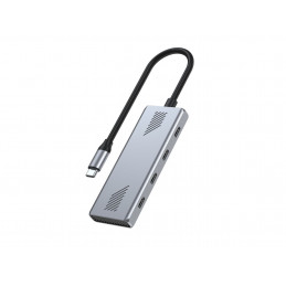 Gembird 4-portos USB3.2 HUB Silver