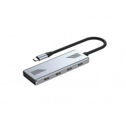 Gembird 4-portos USB3.2 HUB Silver