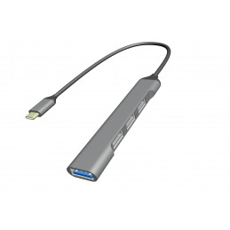 Gembird UHB-CM-U3P1U2P3-03 4-portos USB2.0 HUB Grey