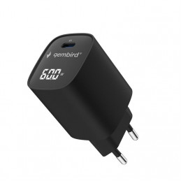 Gembird 60W USB Type-C fast charger LCD Black