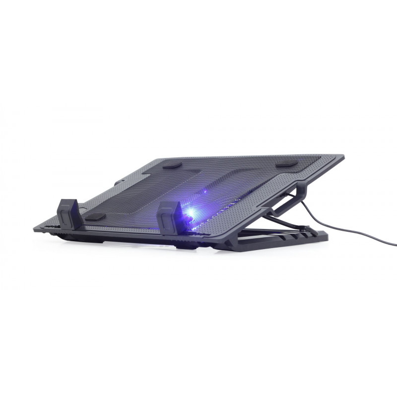 Gembird NBS-1F17T-01 Notebook hűtő magasságállítással Black