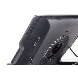 Gembird NBS-1F17T-01 Notebook hűtő magasságállítással Black