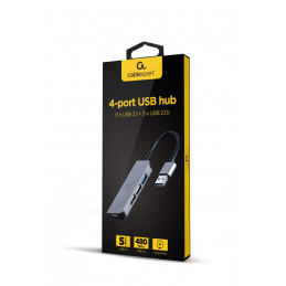 Gembird UHB-U3P1U2P3-01 4-port 1xUSB3.1 + 3xUSB2.0 Aluminium