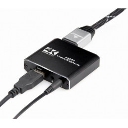Gembird USB HDMI Grabber 4K pass-through HDMI Black