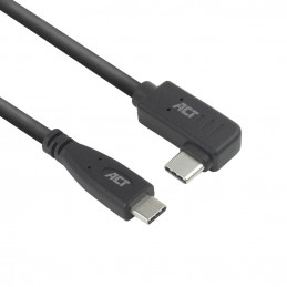 ACT USB 3.0 60W USB Type-C (straight) to USB Type-C (left/right angled) Cable 3m Black
