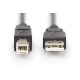 Assmann USB2.0 connection cable type A - B M/M 5m Black