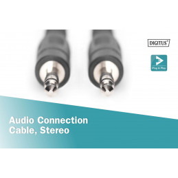 Assmann Audio connection cable, stereo 3.5mm 1,5m Black