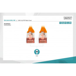 Digitus CAT6 S-FTP Patch Cable 0,5m Orange